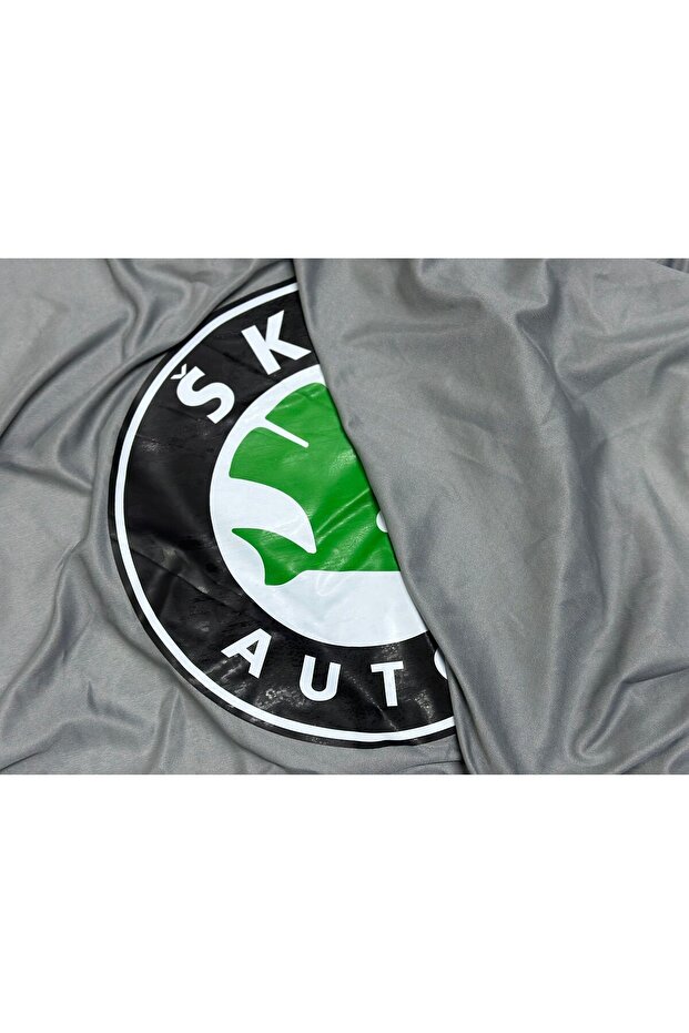 SKODA FABİA 2 SW (2007-2014) Gri Kumaş Garaj Brandası Penye Branda Örtü - 1
