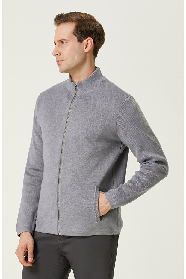 Açık Gri Hırka - 4