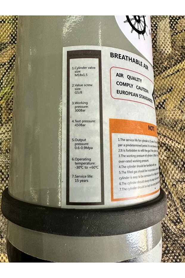 300 Bar 6 Litre Çelik Scuba Tüp - 2