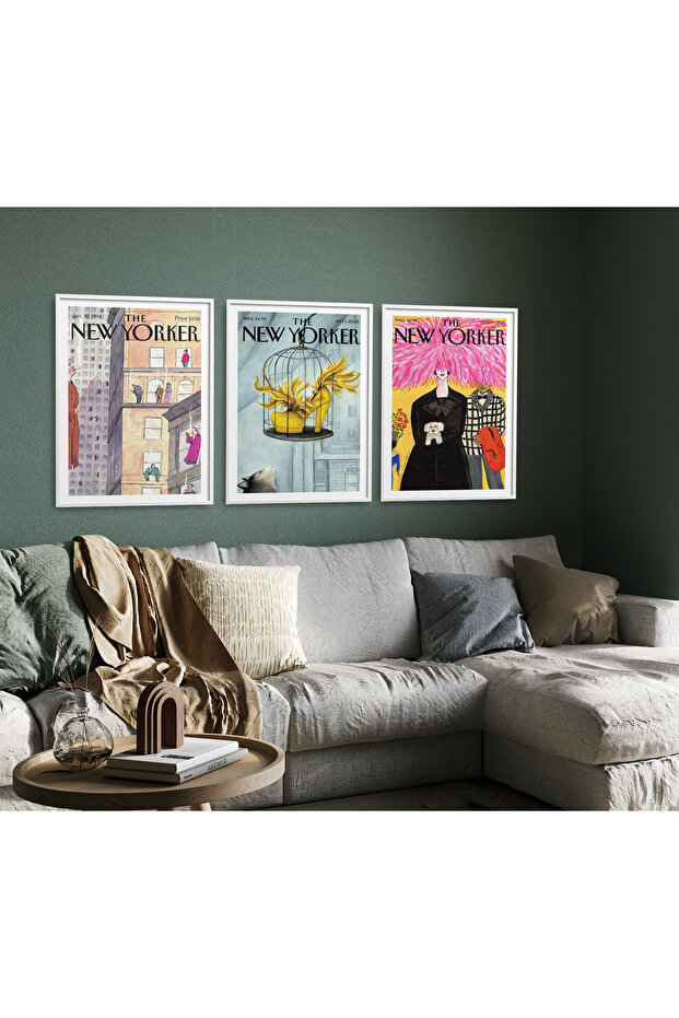 3 Piece Framed Painting Set New Yorker Serial Poster Painting Hpn162