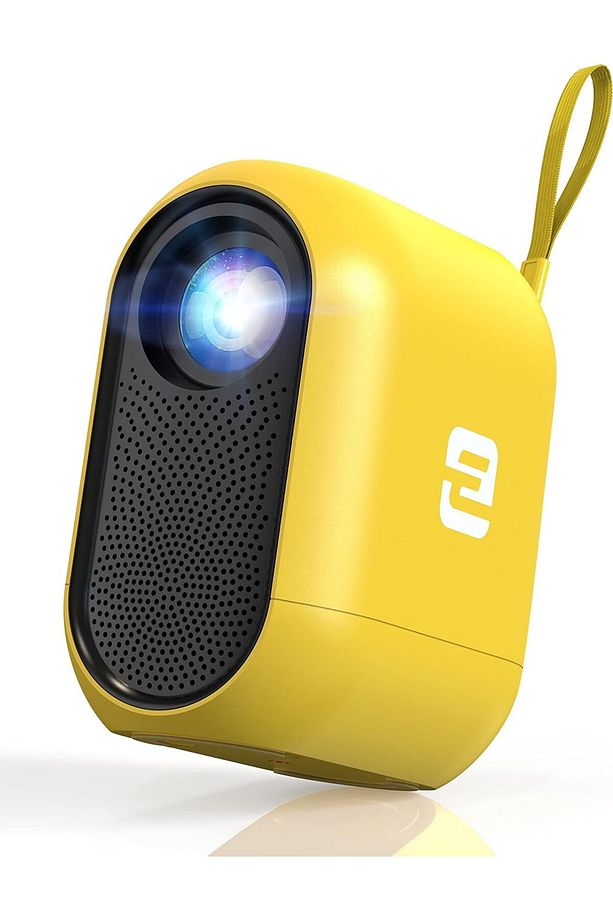 Mini Video Projektörü,5G WiFi ve Bluetooth, Çarpıklık Düzeltme, iOS/Android/Windows/USB/HDMI - 1