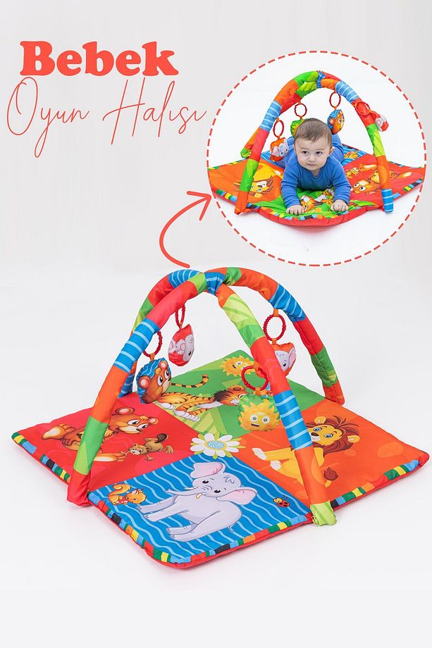 Oyuncaklı Oyun Minderi Bebek Oyun Halısı - 1
