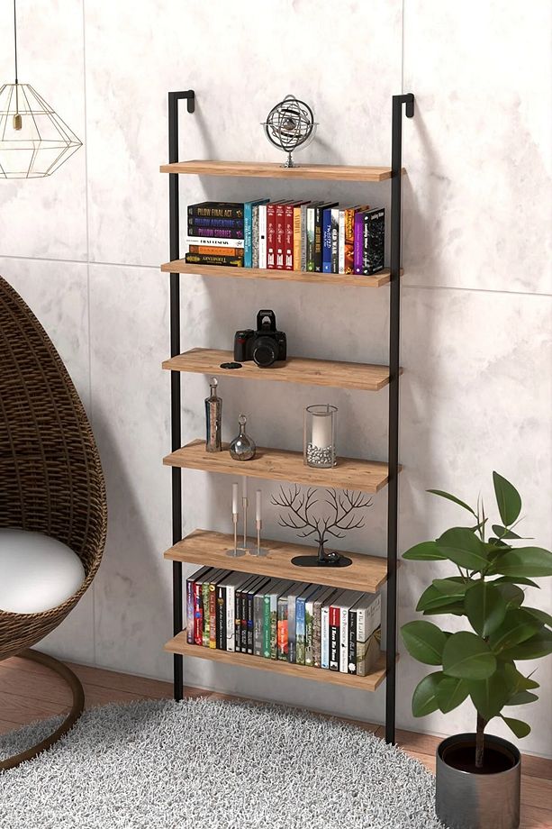 6 Katlı Duvara Monte Raf , Duvar Rafı - Kitaplık 2603A - 5