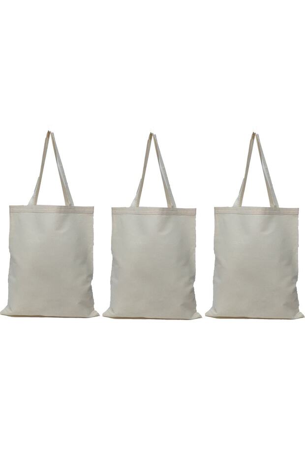 Unprinted Cloth Bag 35x40 with Handle Natural 3 Pieces