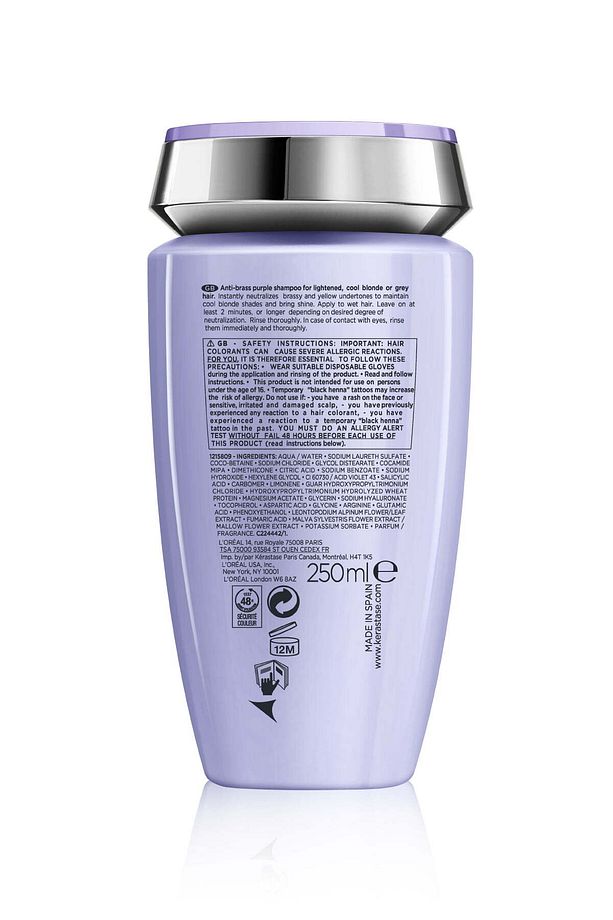 -Blond Absolu Bain Ultra-violet Parlak Sarı ve Gri Saçlar İçin Şampuan 250 ml/562345636 - 3
