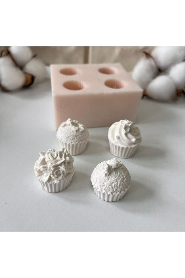 Dörtlü Cupcake Silikon Kalıp