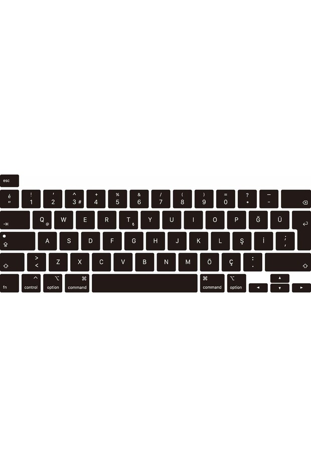 Macbook Pro 13 inch 2020 A2338 M1 - M2 Processor Compatible Turkish Q Silicone Keyboard Protector