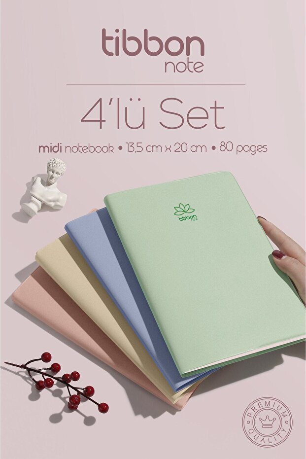 Note Midi Defter Dikişli 4'lü Set 28 - 1