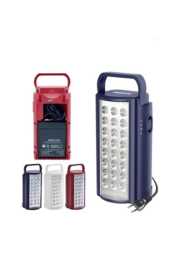 24 Led Ultra Güçlü Şarjlı Işıldak El Feneri Kamp Masa Piknik Çadır Lambası - 1