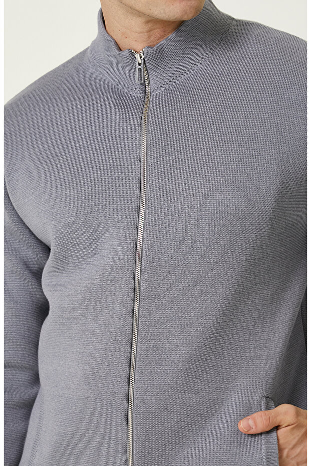 Açık Gri Hırka - 6