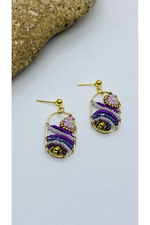 Handmade Design Knitting Bead Women Earrings