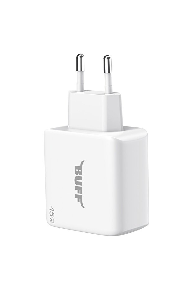 BL62-2C 45W Hızlı Şarj Cihazı Dual PD Type-C Şarj Adaptörü Beyaz - 3