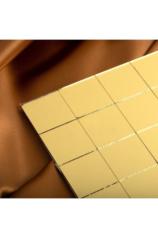 Kendinden Yapışkanlı Buton Ayna 10x10 Mm Gold Renk - 3