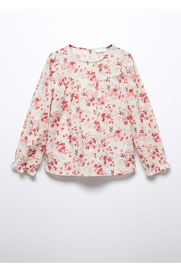 Çiçek desenli bluz - 1