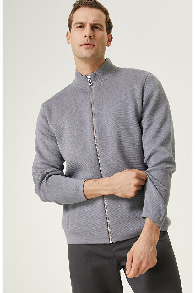 Açık Gri Hırka - 2