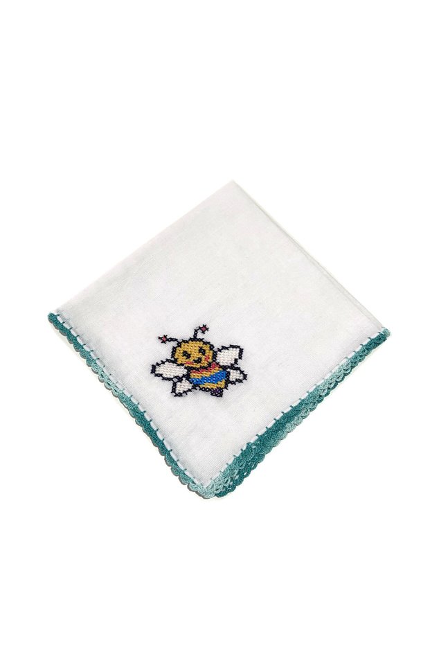 Kuti's Embroidered Baby Mouth Wipe Cute Bee