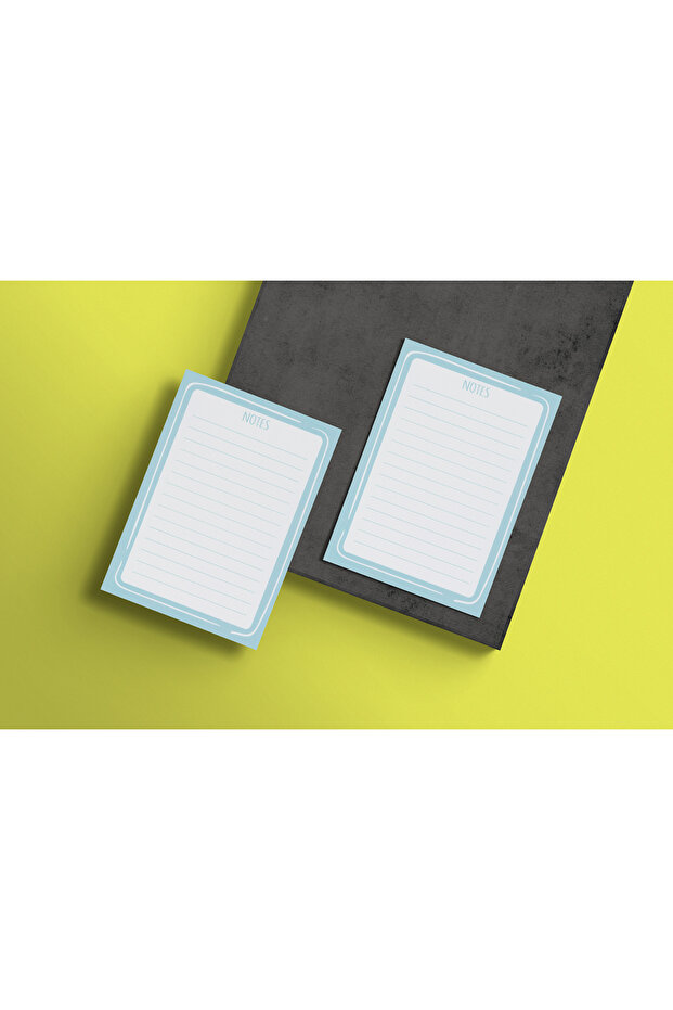 2 قطعة - مقاس A6 - مذكرة غراء علوي - مذكرة غراء - حامل ملاحظات منقوش - لوحة ملاحظات - 2