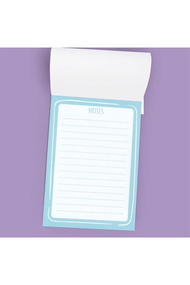 2 قطعة - مقاس A6 - مذكرة غراء علوي - مذكرة غراء - حامل ملاحظات منقوش - لوحة ملاحظات - 5