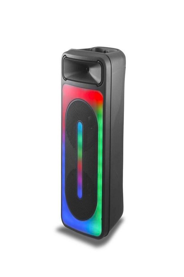 8"x2 45 WATT Taşınabilir RGB Bluetooth Hoparlör Karaoke Party Box + Kablosuz Mikrofon - 4