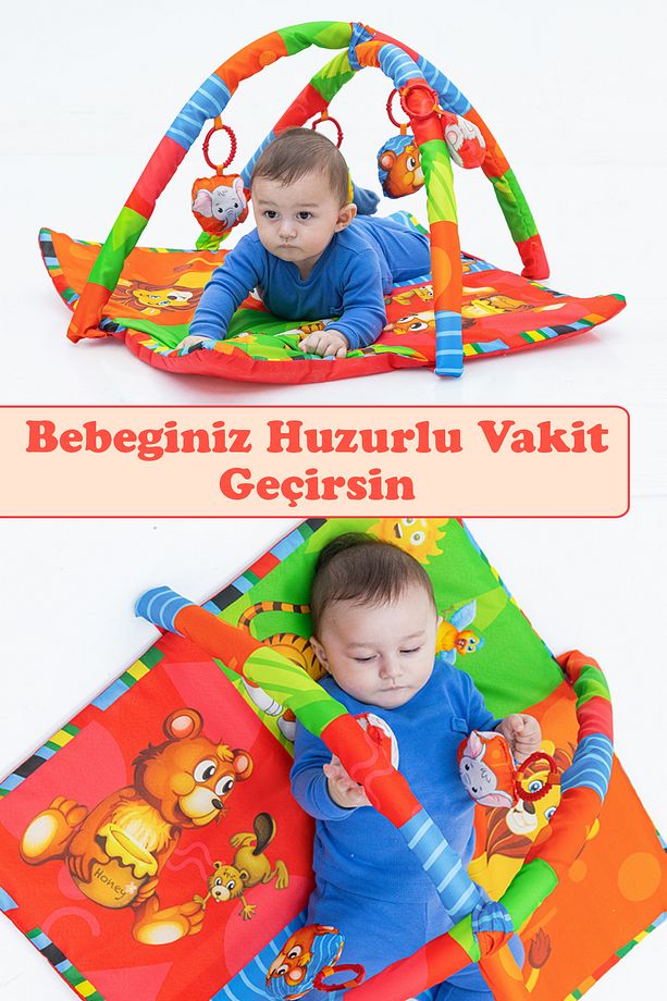 Oyuncaklı Oyun Minderi Bebek Oyun Halısı - 3