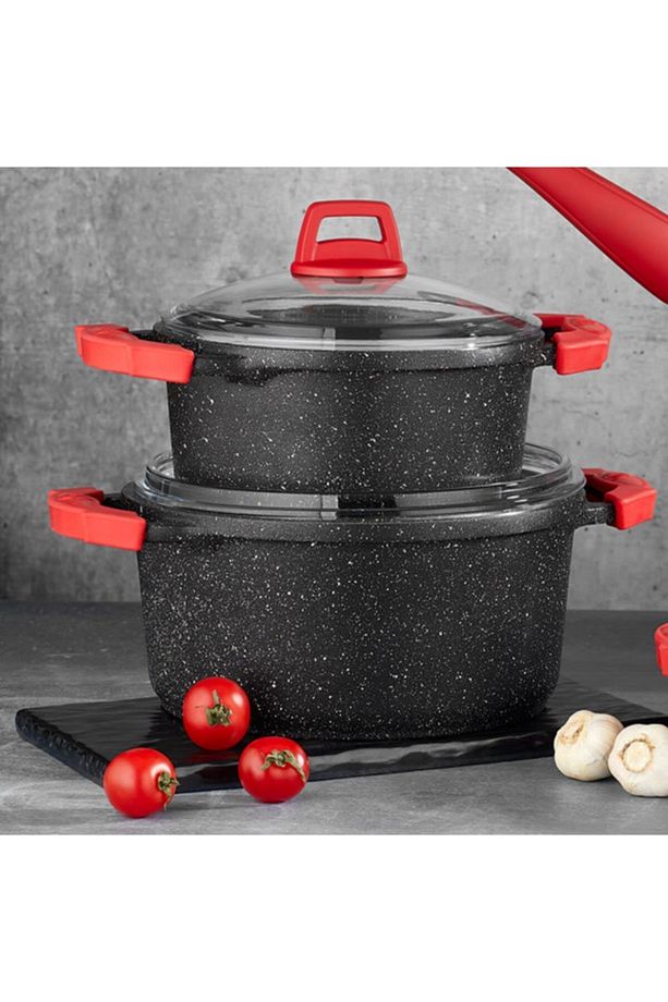 7 Parça Granit Döküm Tencere Tava Set - 2