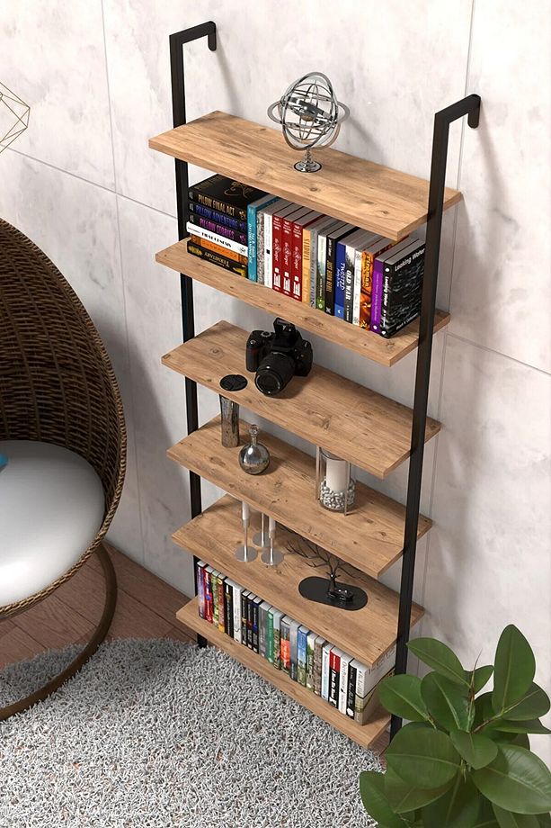 6 Katlı Duvara Monte Raf , Duvar Rafı - Kitaplık 2603A - 3