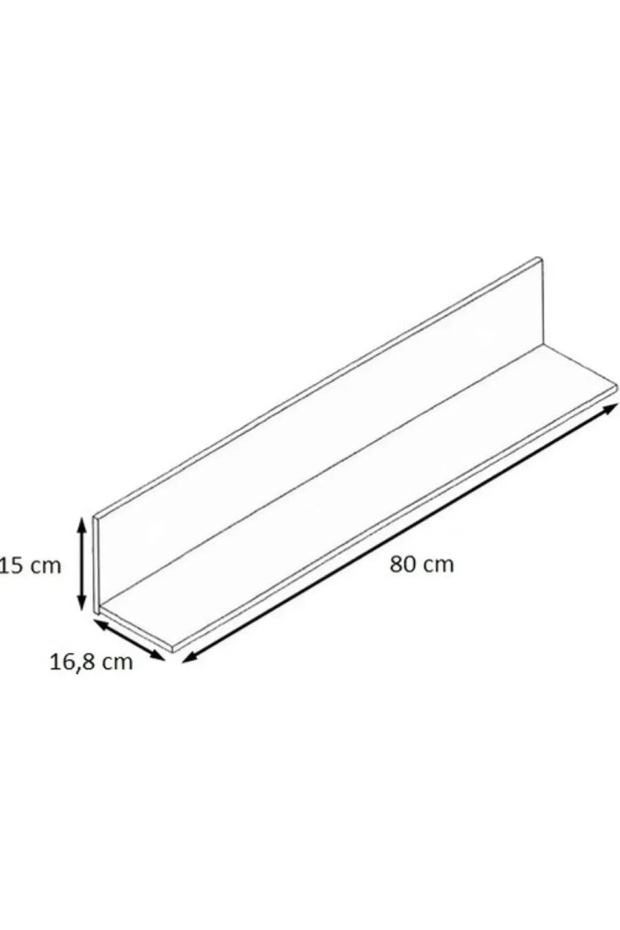 Tekli Beyaz Duvar Rafı - 3