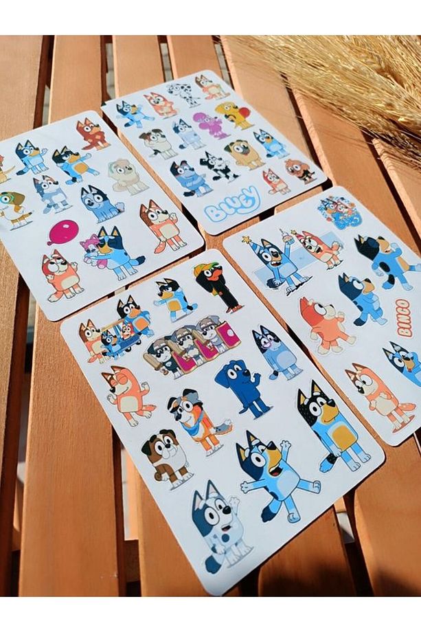 Bluey ve Arkadaşları Etiket Sticker Seti 4 Sayfa A6 BOY - 2