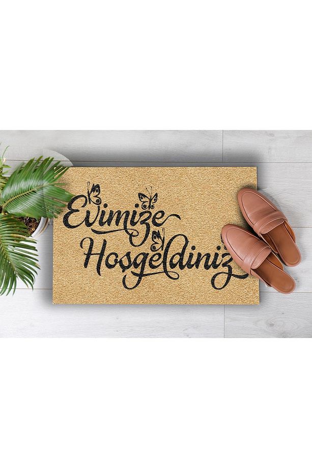 Evimize Hoşgeldiniz Dekoratif Kapı Önü Paspası - 3