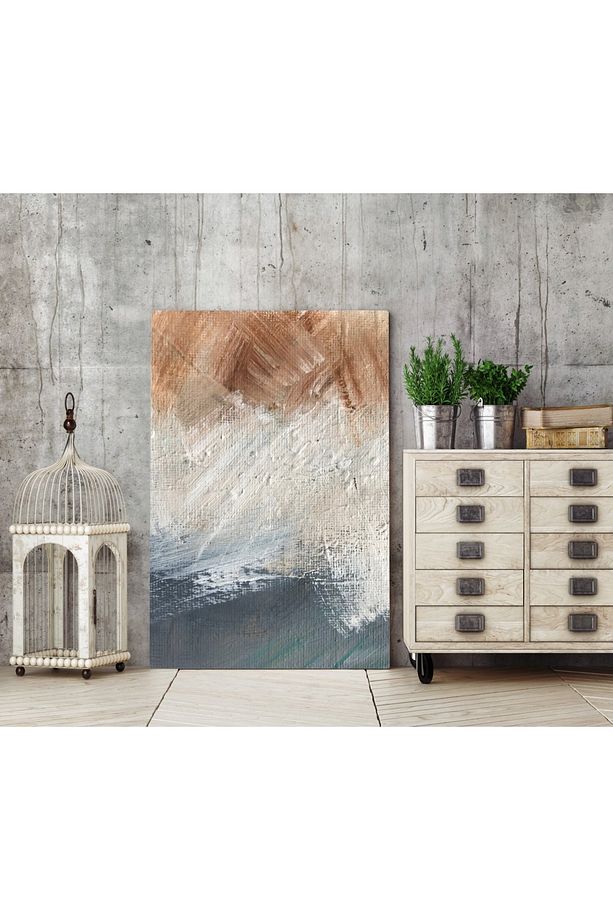 150x100cm Yağlı Boya Görünümlü Soft Renkler Dekoratif Dev Büyük Boy Kanvas Tablo - 2
