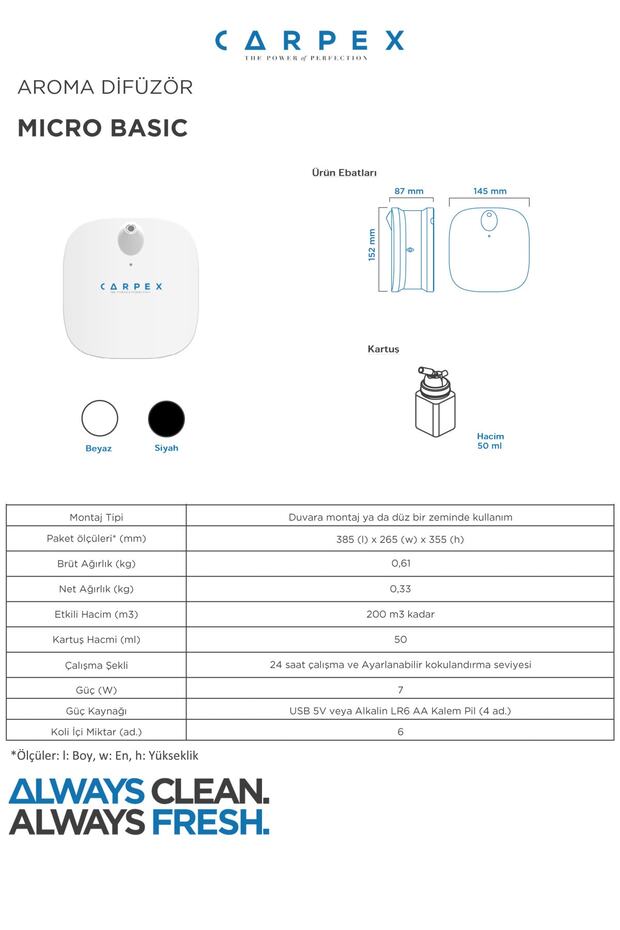 Micro Koku Makinesi Siyah + White Jasmine Kartuş - 4