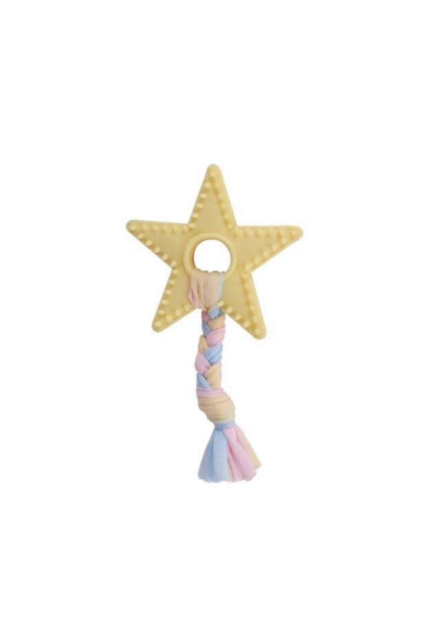 Rope Knotted Rubber Star Dog Toy 9.2 cm