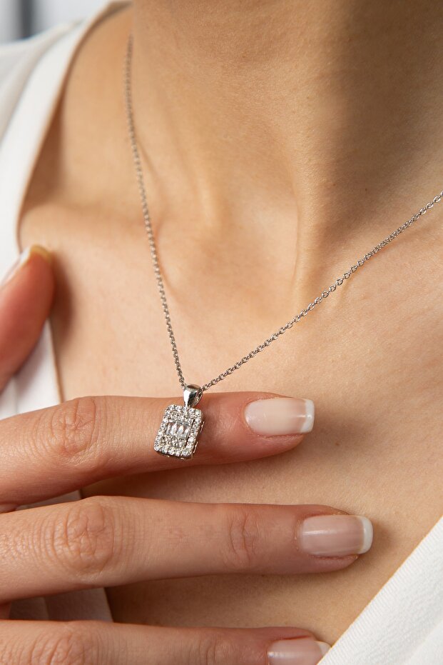 Kadın Baget Taşlı Kolye - 3