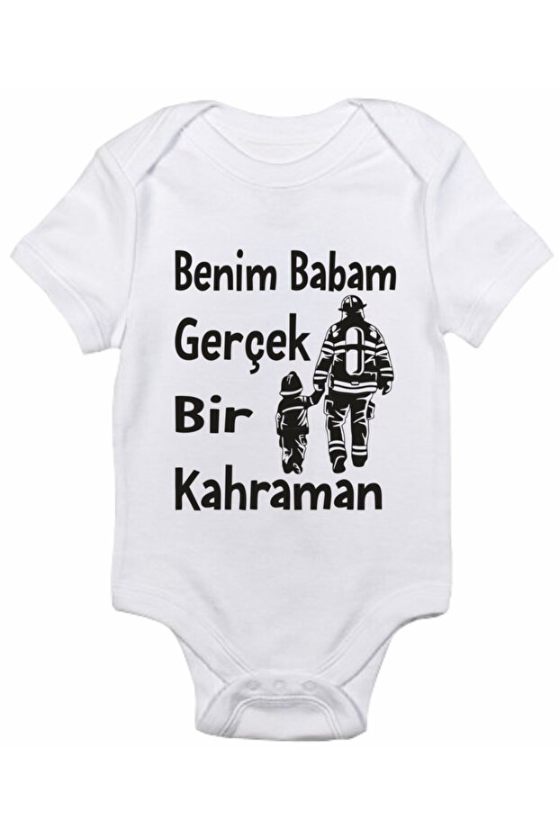Father's Day Gift for Dad Firefighter Printed Baby Bodysuit