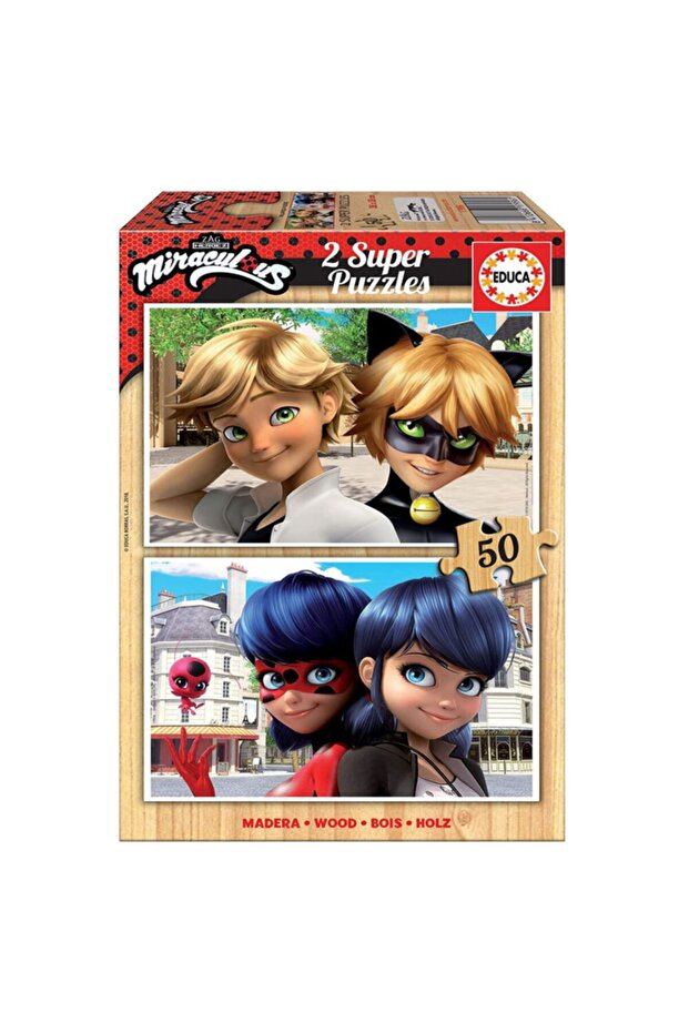 17956 Ladybug Ahşap 2x50 Parça Puzzle
