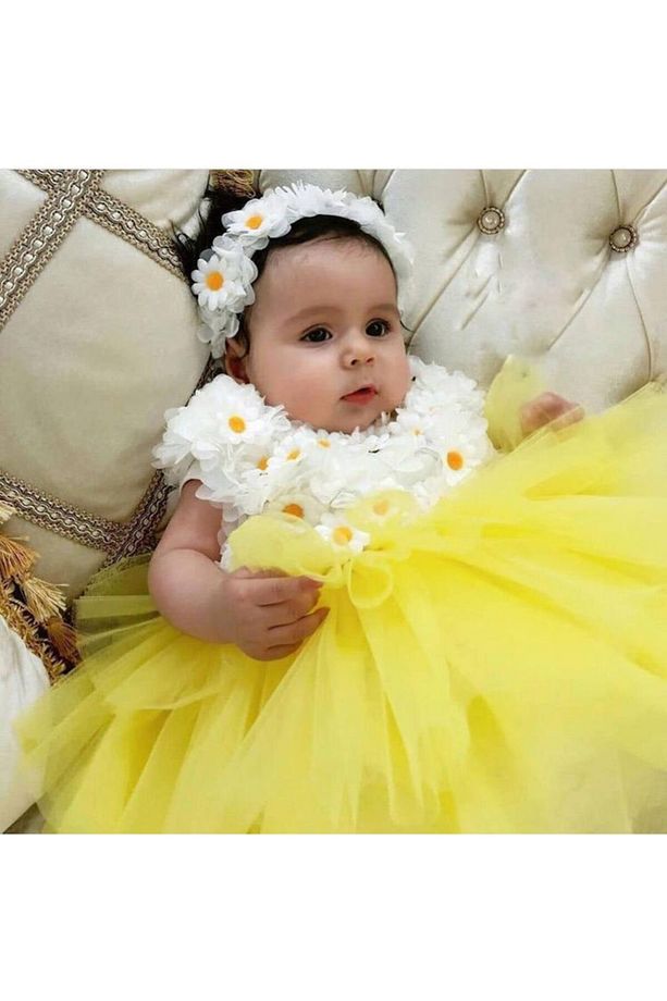Kız Bebek Sarı Elbise - 4