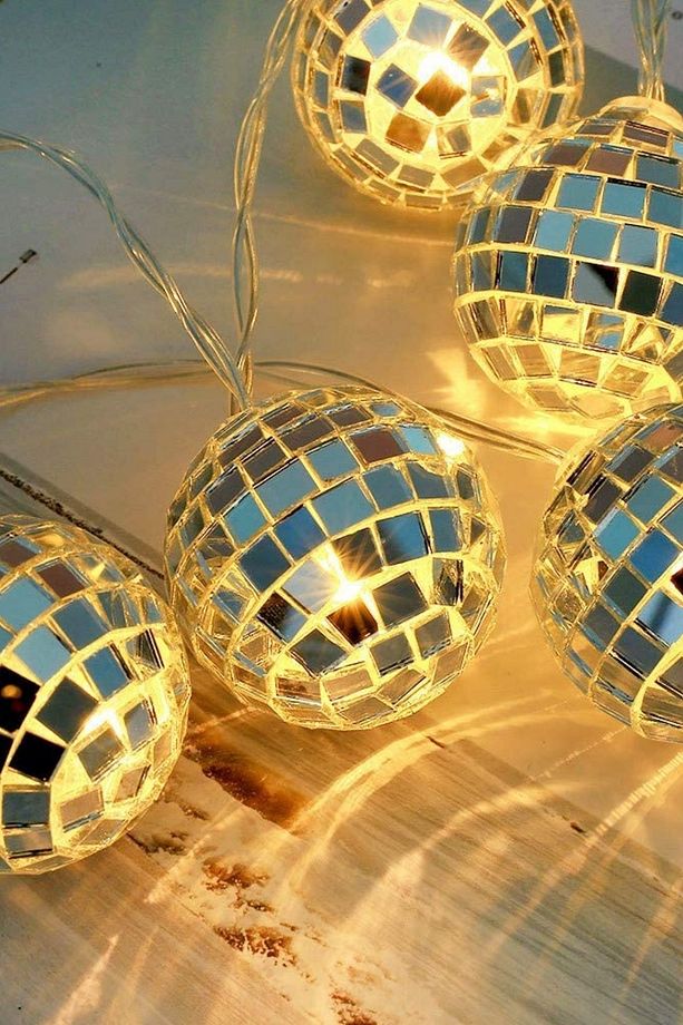 Mini Disko Topu Dekoratif Süsleme 10’lu Led Zinciri - 5