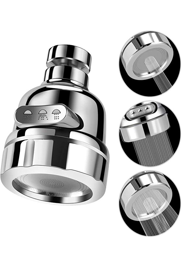 رأس دوار اقتصادي، رأس صنبور كروم 3 وظائف - 1