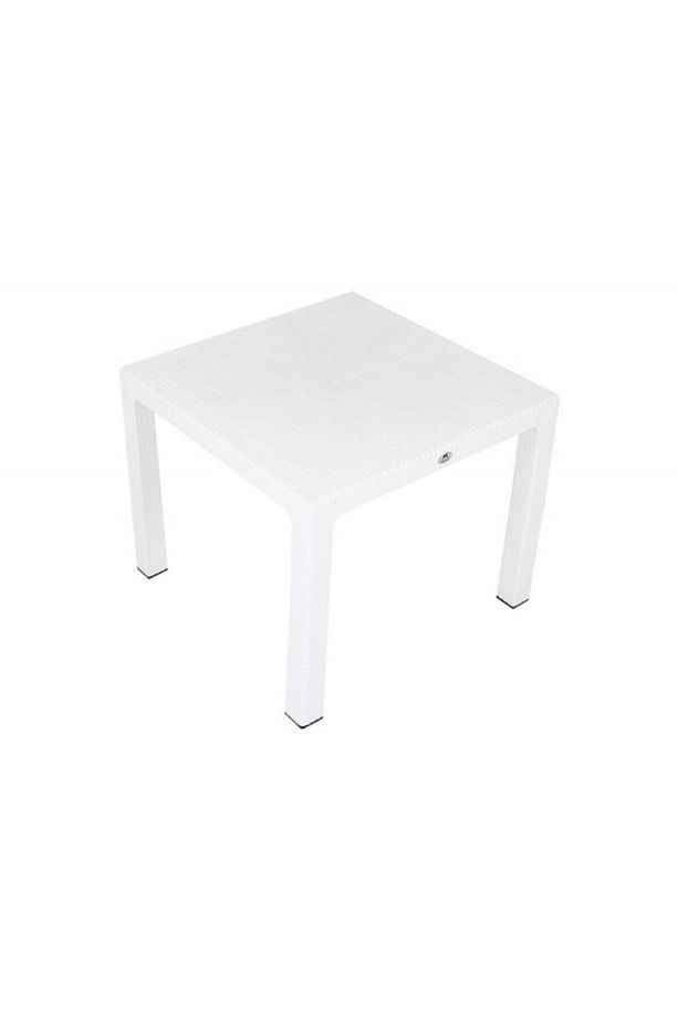 90x90 Elit Rattan Masa Beyaz - 1
