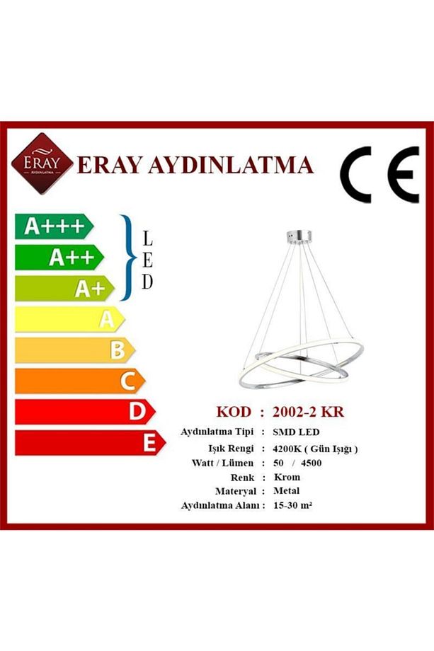 2002-2 Krom Led Avize - 5
