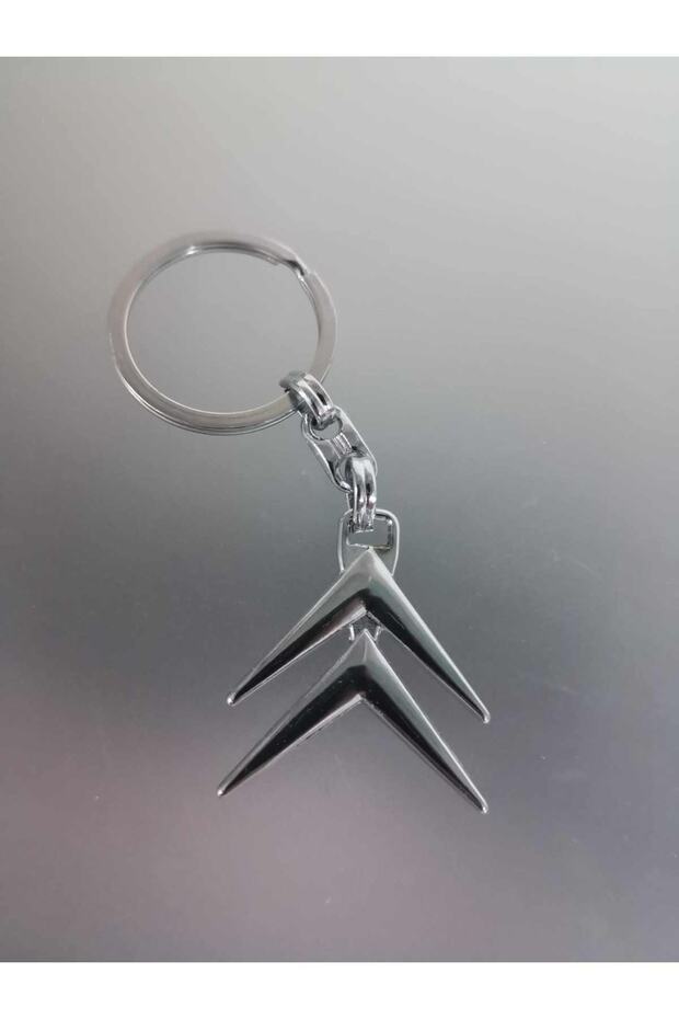 Citroen C5 Aircross Keychain Metal 3D Metal Automobile Keychain - Chrome Plated Auto Keychain