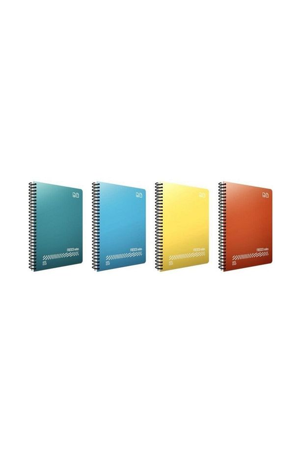 Fresco Spiralli Pp Kapak A4 120 Yaprak Defter Seti - 2 Kareli, 2 Çizgili 4'lü - 1