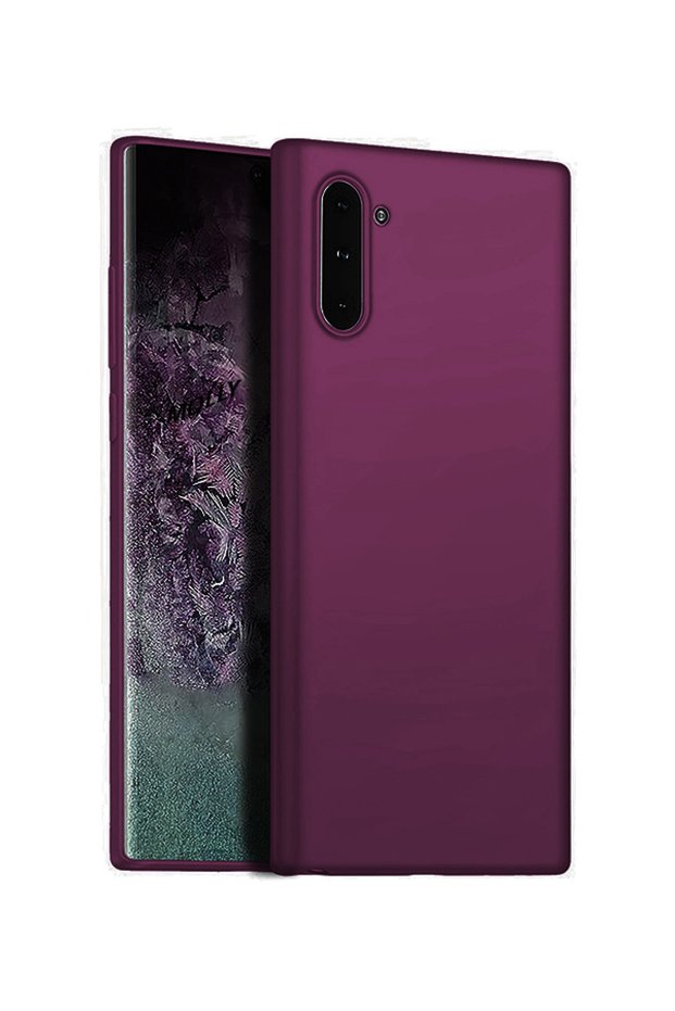 Galaxy Note 10 Compatible Plum Matte Silicone Case