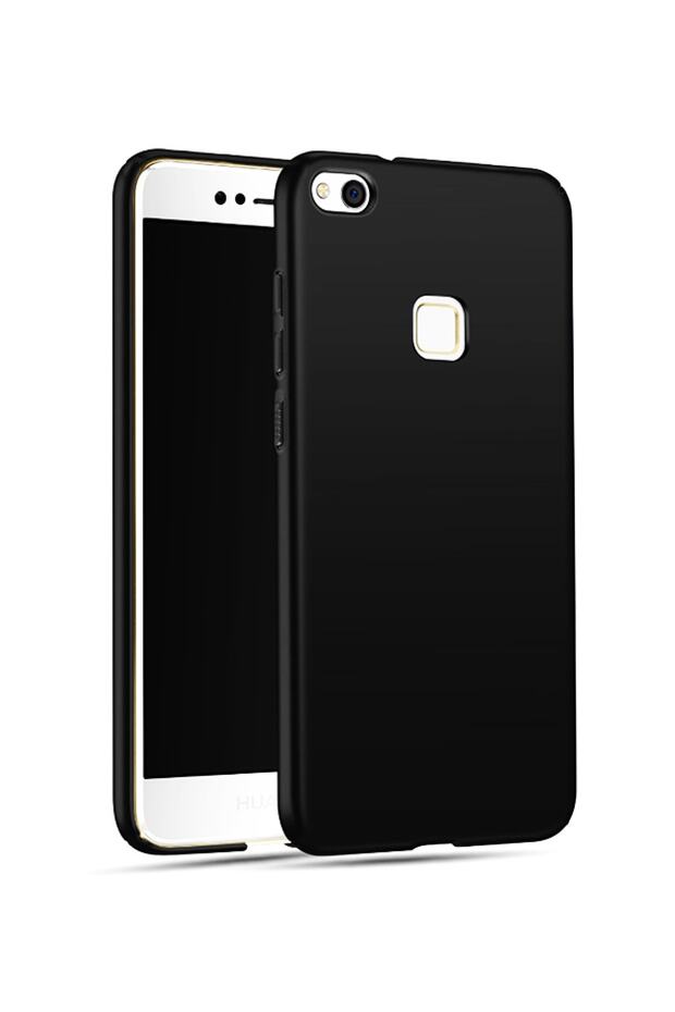 جراب سيليكون أسود غير لامع متوافق مع هاتف Huawei P10 Lite