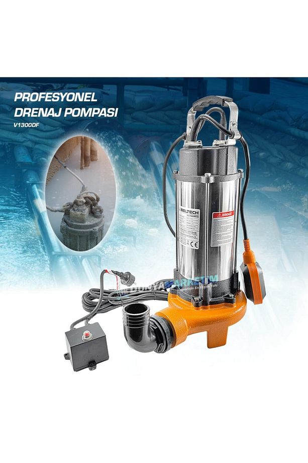 Ibeltech V1300df 2 Inç 1.5 Hp Bıçaklı Foseptik Dalgıç Pompa Kirli Su Dalgıç Pompa 1300w Parçalayıcı - 2
