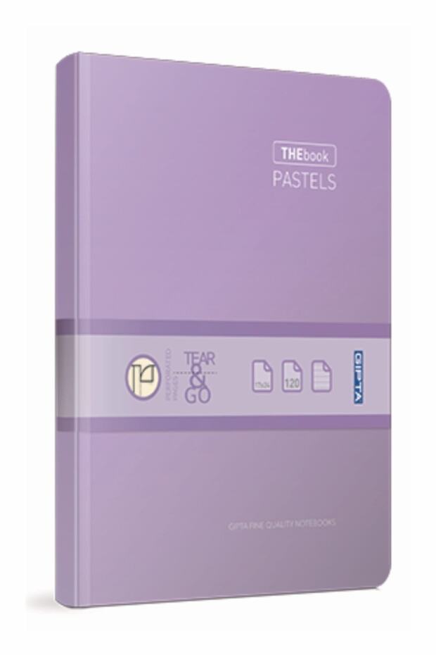 Thebook Pastels 14x20 120 ورقة غطاء صلب مطلي بخيوط مخططة