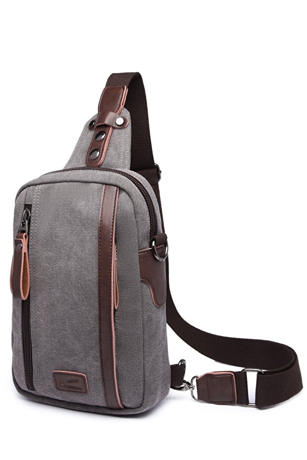 C-active Bady Bag Kanvas Çanta Gri - 1