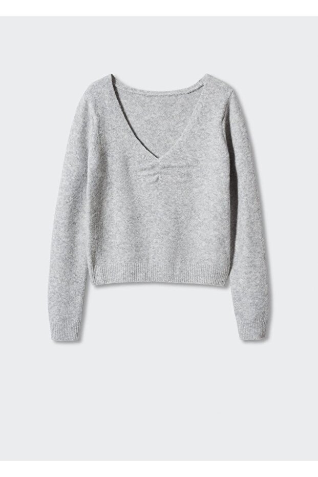 Volanlı V Yaka Kazak - 3