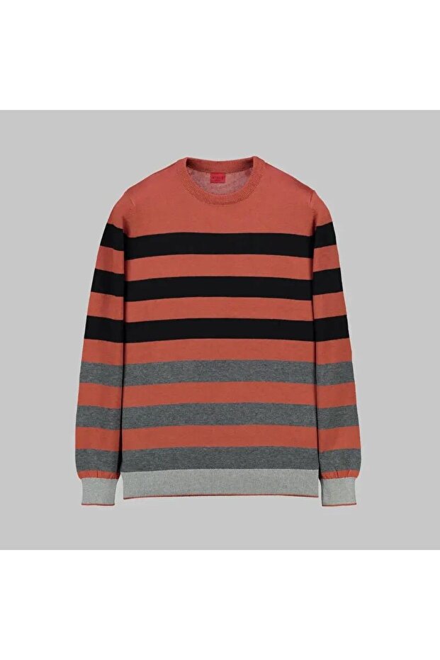 INTERVIEW BİSİKLET YAKA TRİKO-Kiremit - S - 1