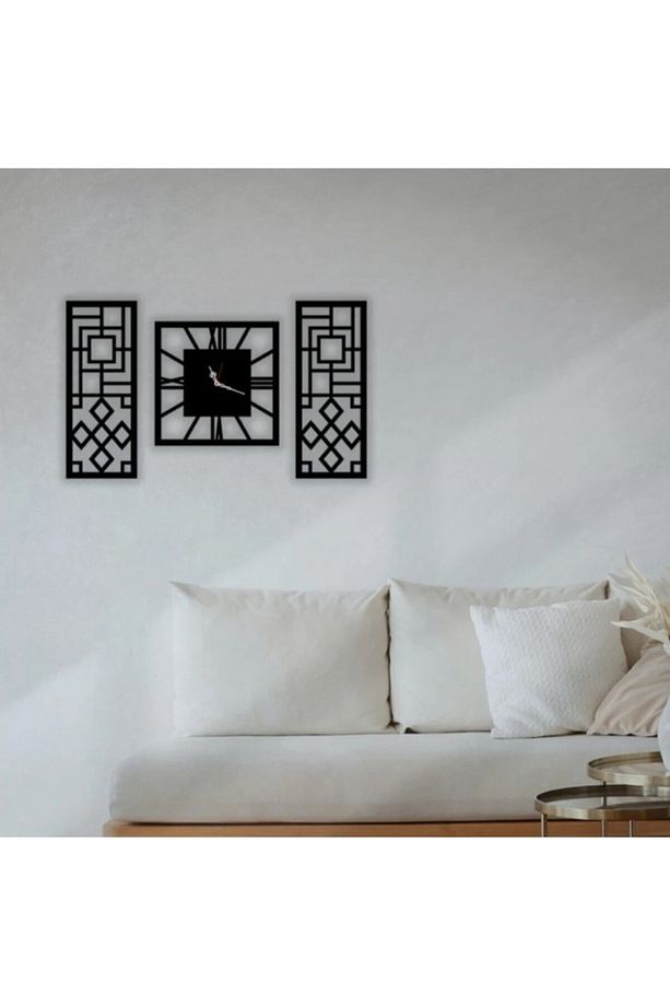 Dekoratif Ahşap Mdf Tablo Duvar Saati 40 cm - 2